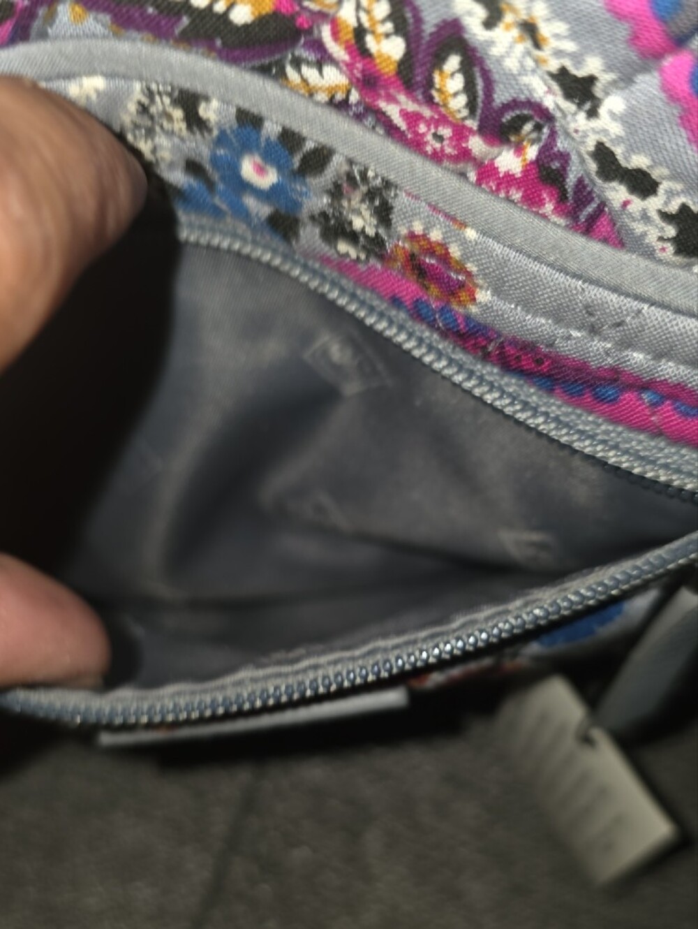 Vera Bradley Quilted Paisley Shoulder Bag in Pink and Gray - Picture 5 of 9